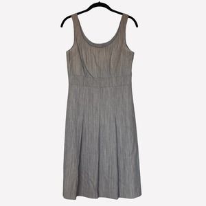 Theory Leonora Sleeveless Pleated Wool Academia Dress